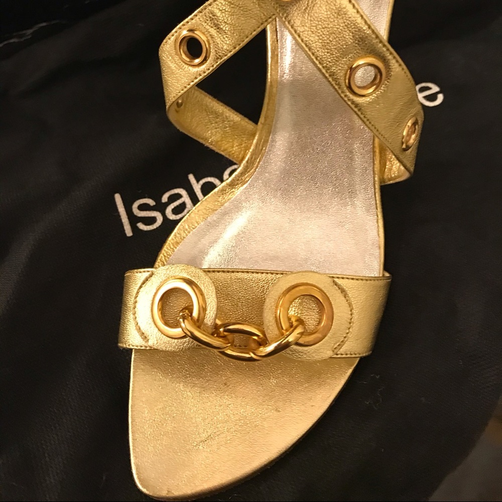 Isabella Fiore Italian gold leather sandals